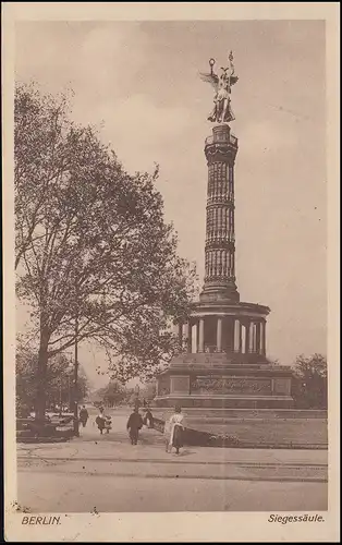 356 Reichsadler MeF auf Ansichtskarte Siegessäule BERLIN 14.3.1925 nach Tallin
