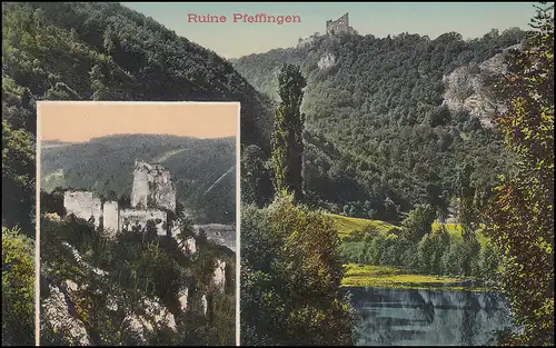 Suisse Affaire militaire Place d'armes Kloten-Bühlach 13.10.1914 AK Ruine Pfeffingen