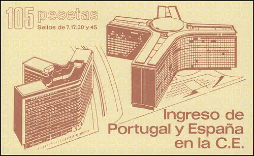 Espagne Carnet de marques 1, adhésion à la Communauté européenne, ** frais de port