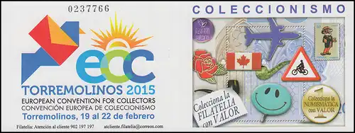 Espagne Carnets de marques 0-73, Salon européen des collectionneurs ECC, **