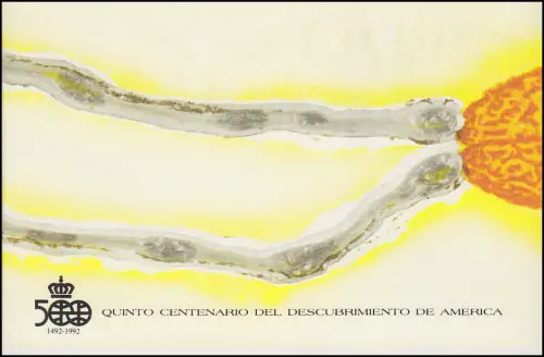Espagne, cahiers des marques 7, découverte de l'Amérique 1989, ** post-fraîchissement / MNH