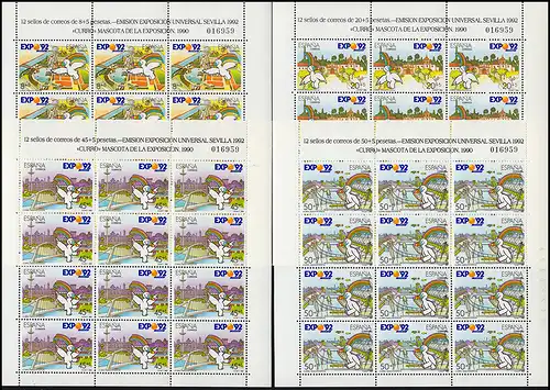 2929-2932 Exposition universelle EXPO'92 Séville - Ensemble d'arcs (4 arcs) ** frais de port