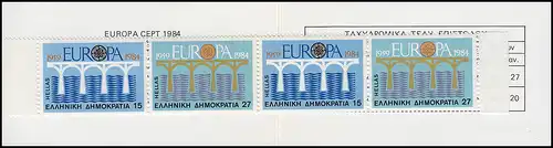 Grèce Carnets de marques 1 Europe 1984, ** frais de port