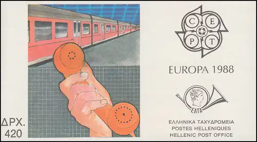 Grèce Carnets de marques 8, Europe 1988, ** Postfraîchissement