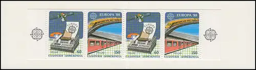 Grèce Carnets de marques 8, Europe 1988, ** Postfraîchissement