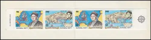 Grèce Carnets de marques 15 Europe 1992, ** frais de port