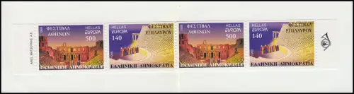 Grèce Carnets de marques 21 Europe 1998, ** frais de port