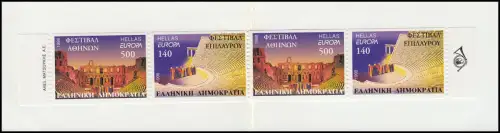 Grèce Carnets de marques 21 Europe 1998, ** frais de port