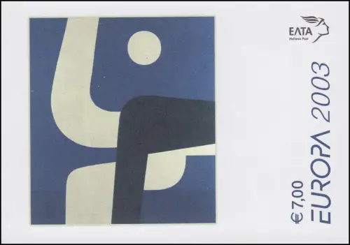 Griechenland Markenheftchen 25 Europa 2003, ** postfrisch