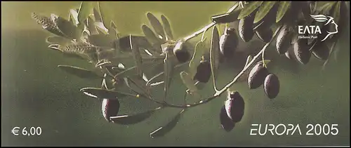 Griechenland Markenheftchen 28 Europa 2005, ** postfrisch