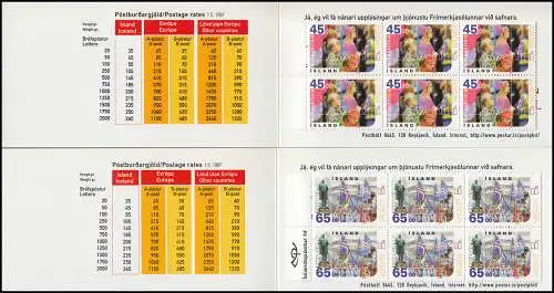 Islande Carnets de marques 890-891 Europe - Fêtes et fêtes nationales, MH-Paar