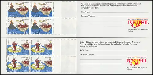 Islande Carnets de marques 800-801 Europe, MH-Paar ** frais de port