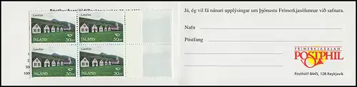 Islande Carnets de marques 824 NORDEN - Tourisme 300 Kr, ** frais de port