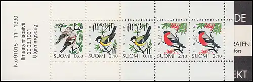 Finnland Markenheftchen 28 Vögel 1991, ** postfrisch
