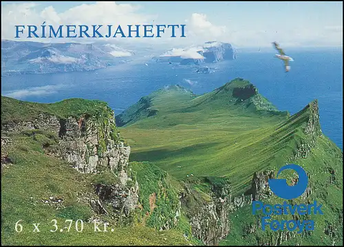 Färöer-Inseln Markenheftchen 4 Seevögel - Schwalbe und Möve , ** postfrisch