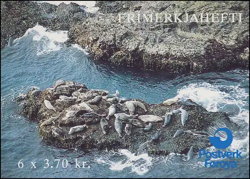 Îles Féroé Carnets de marques 5 phoques, ** post-fraîchissement