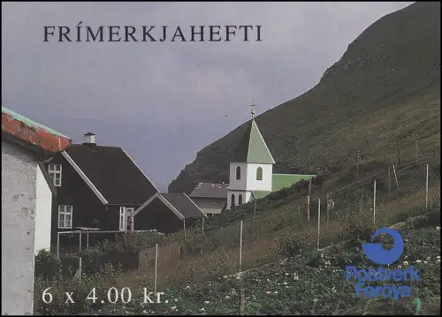 Färöer-Inseln Markenheftchen 6 NORDEN Touristische Attraktionen, ** postfrisch