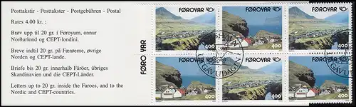 Îles Féroé Carnets de marques 6 NORDEN Attractions touristiques, ESSt 5.4.1993