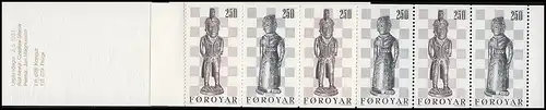 Îles Féroé Carnets de marques 1 personnages d'échecs - Roi et Dame, ** post-fraîchissement