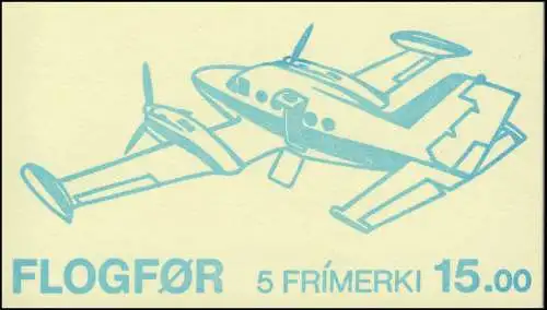 Färöer-Inseln Markenheftchen 3 Flugzeuge, ** postfrisch