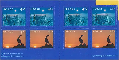 Livret de la Norvège I 1335-1336 Premier millénaire, 4x2 timbres, **