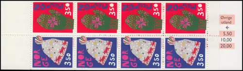 Livret de la Norvège 26 Noël Christmas Jul 1995, ** frais de port