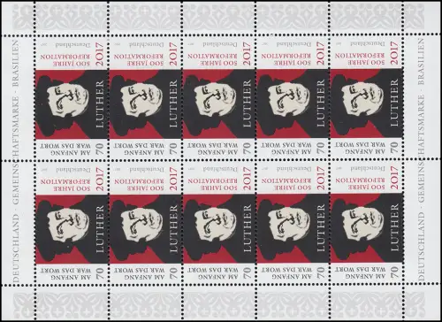3300 Martin Luther - 500 Jahre Reformation - 10er-Bogen, postfrisch **