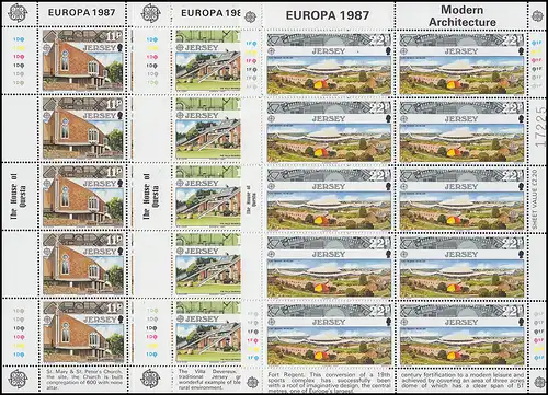 Jersey 405-407 Europe Architecture moderne, petit jeu d'arc **