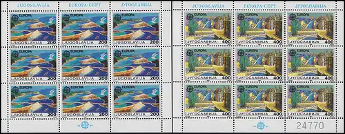 Yougoslavie 2219-2220 Europe Architecture moderne, petit jeu d'arc ** post-fraîchissement