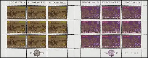 Jugoslawien 1787-1788 Europa Post- und Fernmeldewesen, Kleinbogen-Satz **