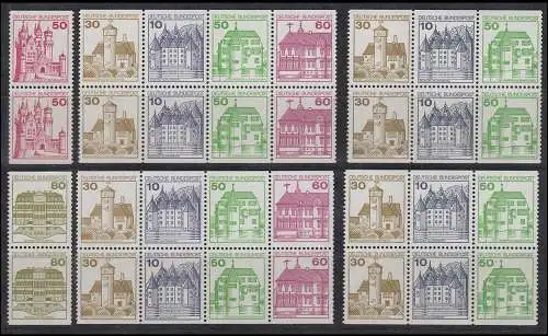 32 valeurs C/D de châteaux MH et châles complètes, set frais de port **