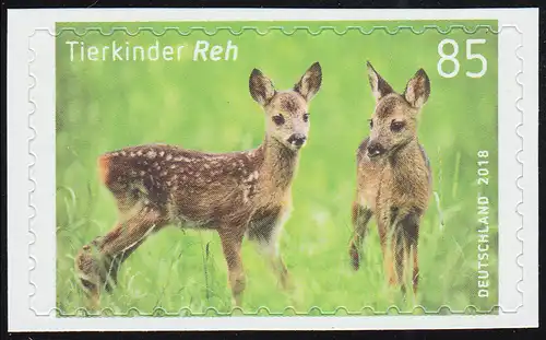 3377 Enfants d'animaux: Reh (rehkitz), autocollant en feuille 75, **