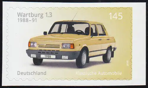 3378 Automobile - Wartburg 1.3., selbstklebend aus FB 76, **