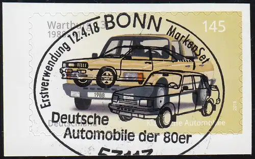 3378 Automobiles - Wartburg 1.3., autocollant de FB 76, EV-O Bonn 12.4.2018