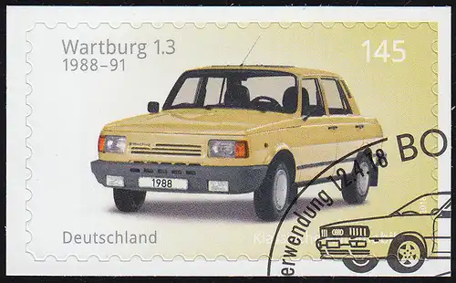 3378 Automobile - Wartburg 1.3., selbstklebend auf neutraler Folie, EV-O Bonn