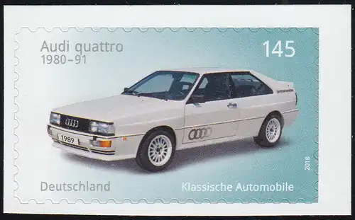 3379 Automobile - Audi quattro, selbstklebend aus FB 76, **