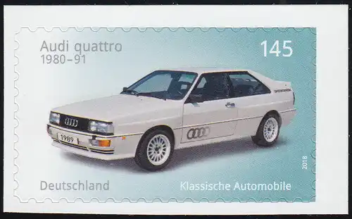 3379 Automobiles - Audi quattro, autocollant en FB 76, **