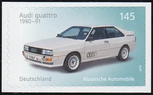 3379 Automobiles - Audi quattro autocollant sur film neutre, **