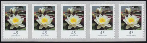 3376 Seerose 45 Cent sk 5er-Streifen mit UNGERADER Nummer **