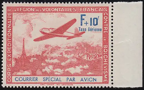 France III/IV avion sur la France - PLF IV réduction N, ** post-frais