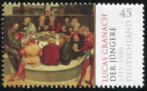 3181I Lucas Cranach der Jüngere: blauer Strich unter 2. E in JÜNGERE, Feld 8 **