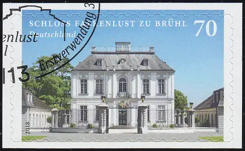 3389 Schloss Falkenlust zu Brühl, selbstklebend auf neutraler Folie, EV-O Bonn
