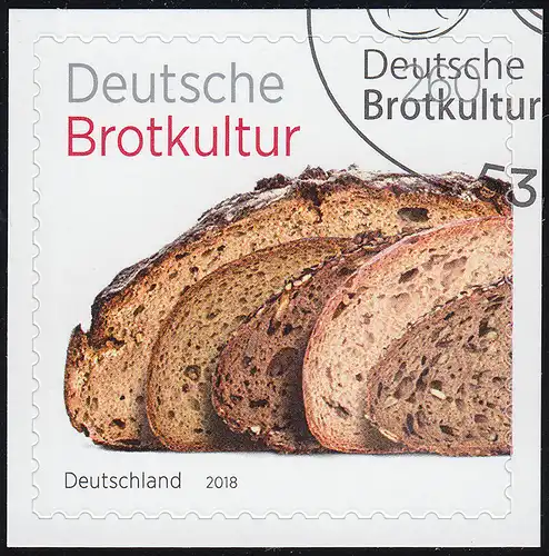 3390 Deutsche Brotkultur, selbstklebend auf neutraler Folie, EV-O Bonn 3.5.2018