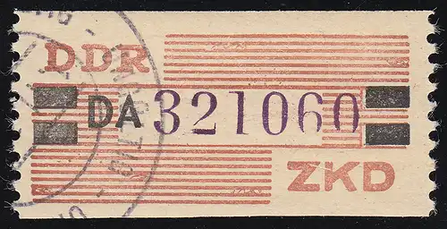 29-DA-Reimpress Service-B, billett violet et noir sur orange, O INVALABLE