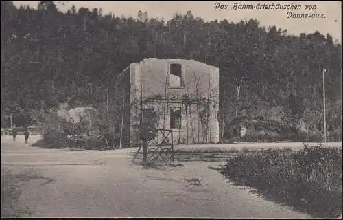 Feldpost RH.J.I.R. No. 30 auf AK Bahnwärterhäuschen von Dannevoux, 10.4.16 