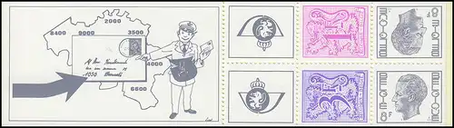 Belgien-Markenheftchen 29 Löwe und König Baudouin 20 Franc 1978, mit ZB **