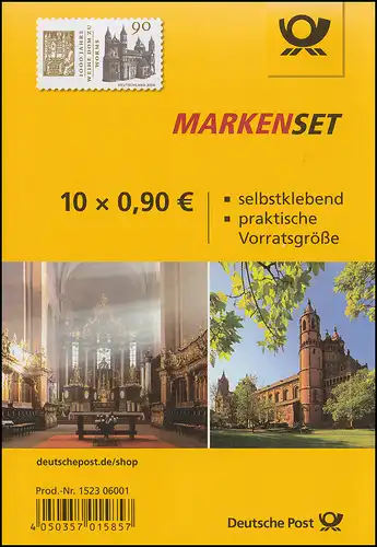 FB 78 Dom zu Worms, Folienblatt mit 10x3398, **