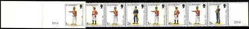 Guernesey Carnets de marques 3 uniformes 20 Pence 1977, **