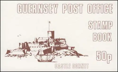 Guernsey Markenheftchen 11 Münzen Heftchenblatt 11 Castle Cornet siena 1980, **