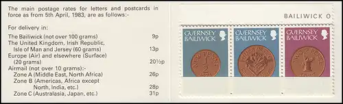 Guernsey Markenheftchen 19 Münzen Constables' Office 1983, **